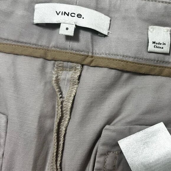 Vince Low-Rise Washed Cotton Crop Pant size 8 Lunar Dust gray - Picture 8 of 14